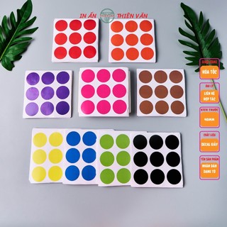 Combo 90 Tem Tròn Chấm Bi, Tem Phân Loại, Tem Đánh Dấu 40mm (4Cm) Nhiều Màu - Thiên Văn
