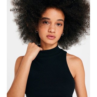 #314 áo croptop cổ 3p aero - 3 màu - thời trang nữ vnxk