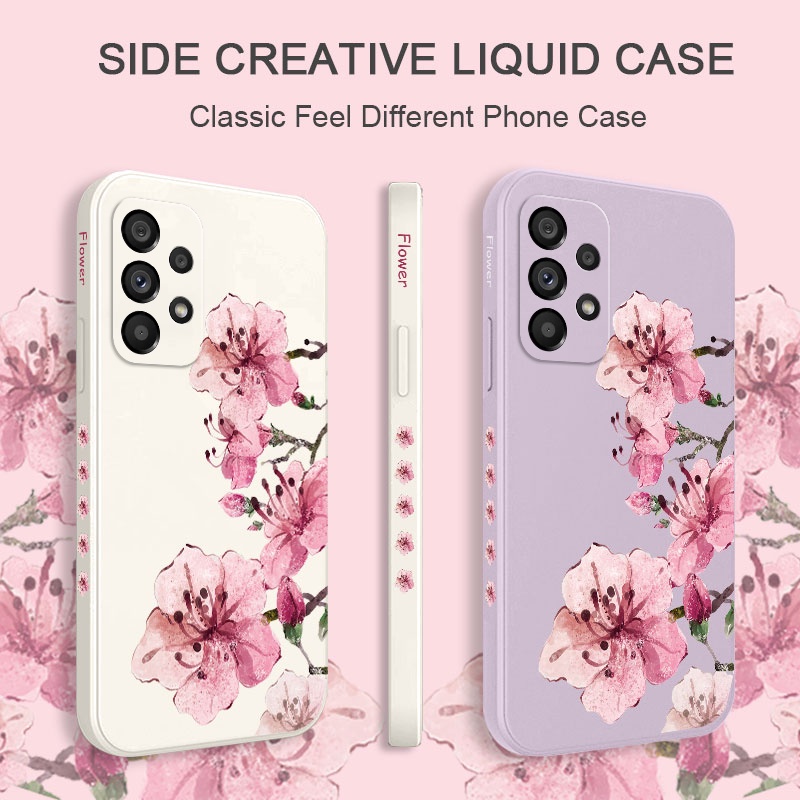Ốp Lưng Silicone HìNh Hoa ĐàO Cho Samsung Galaxy A73 A53 A33 A23 5G