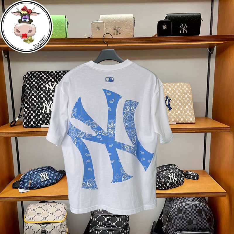 Áo Thun MLB Hàn Quốc Tay Ngắn In Chữ NY 3ATSM80 Thời Trang Xuân Hè Cho Nam Và Nữ