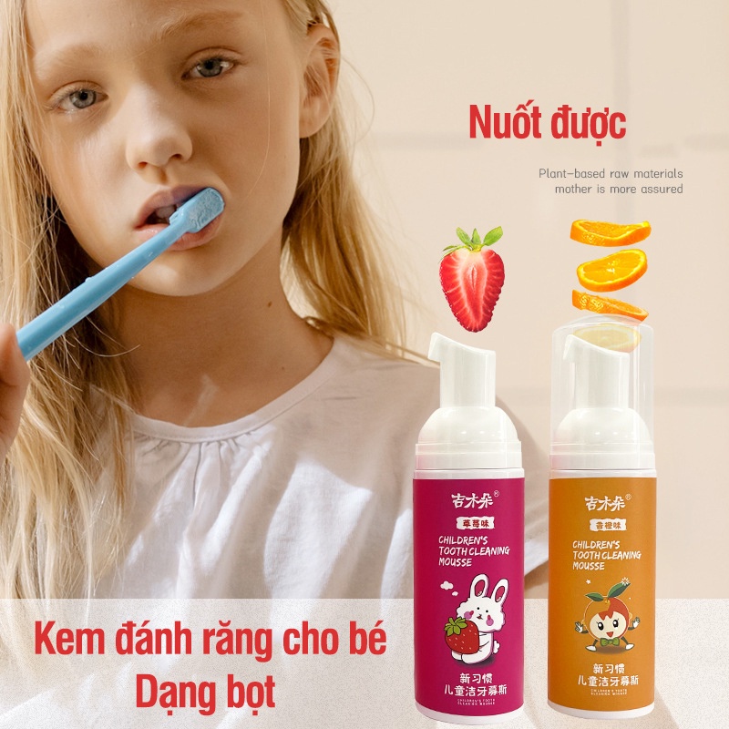 Kem đánh răng cho bé tạo bọt Baimeisi  - 60ml