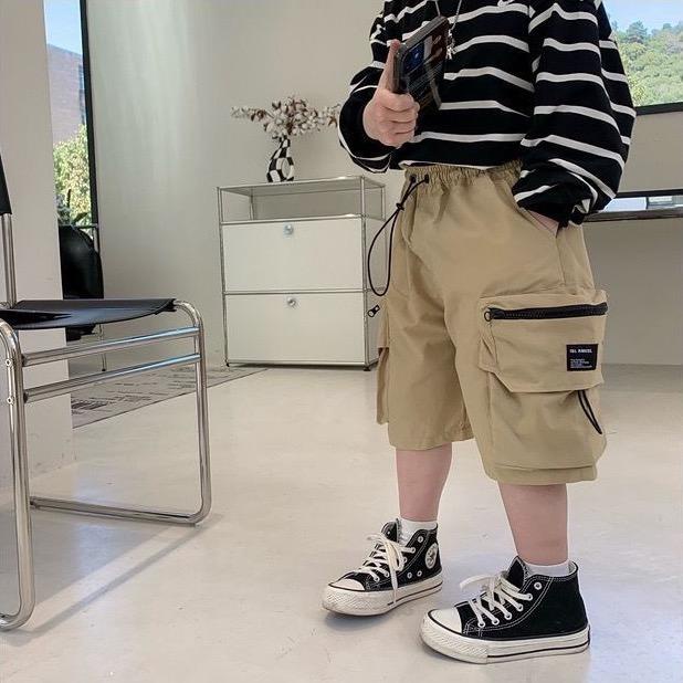 Quần kaki bé trai túi hộp QB330 sz 100-150, cạp chun dây rút, thời trang hè năng động cho bé 2023