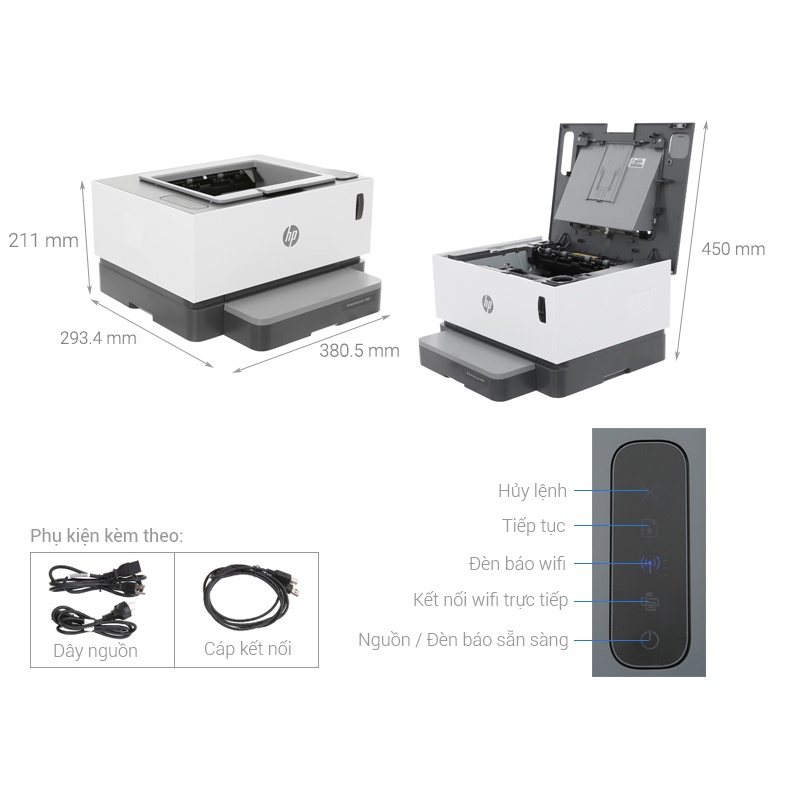 Máy In HP Neverstop Laser 1000w Đen Trắng,1Y WTY_4RY23A
