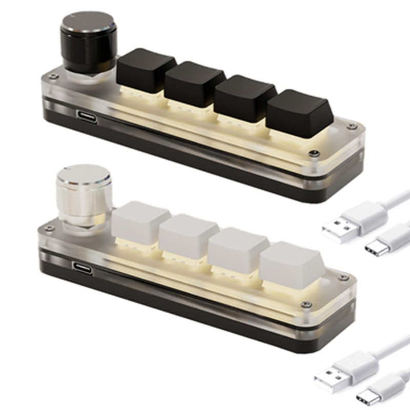 Bàn Phím Macro 4 Phím Có Đèn Led RGB Chuyên Dùng Chơi Game