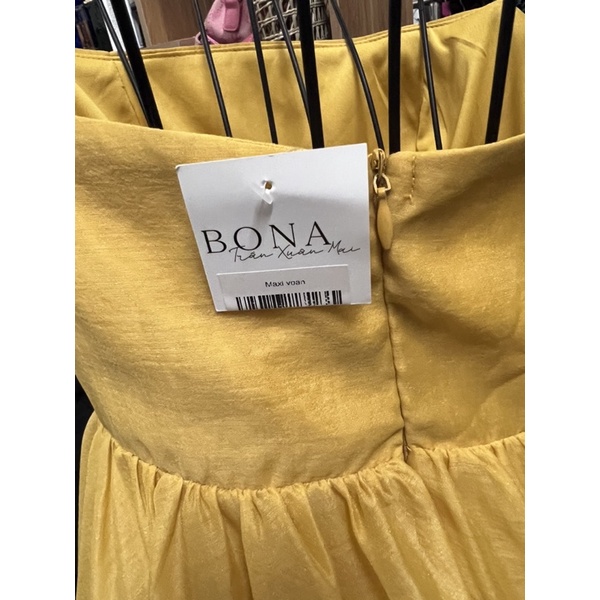 váy maxi công chúa màu vàng nghệ