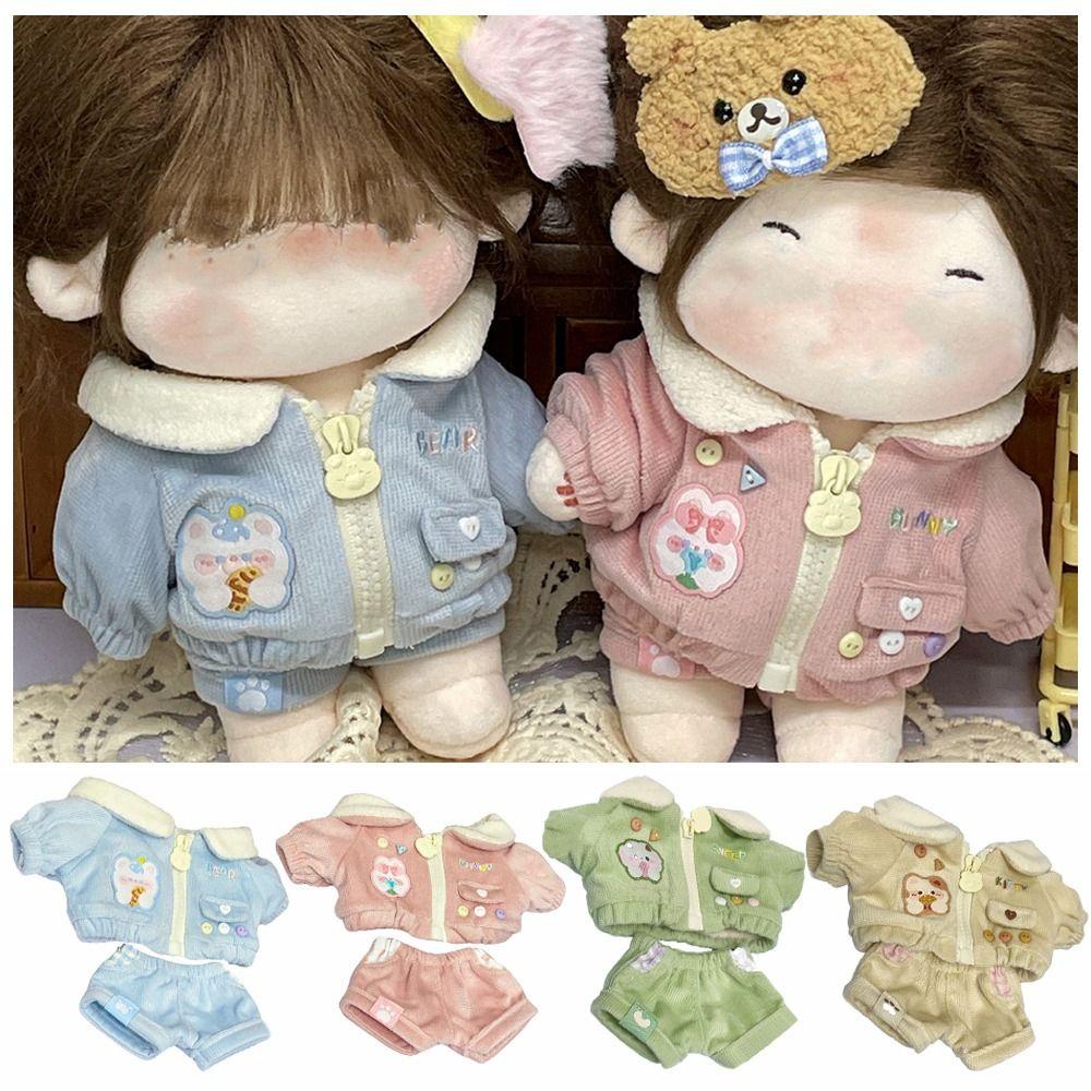 DIACHAVN Áo Khoác Cotton Cổ Bẻ Thay Thế Cho Búp Bê 20CM