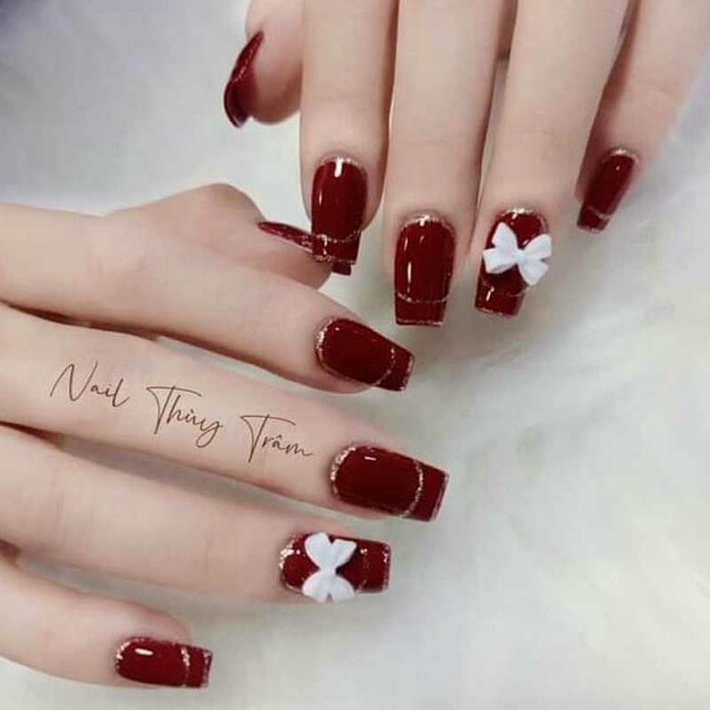 Nailbox đỏ các mẫu Tết