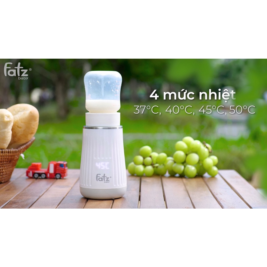 Máy hâm sữa cầm tay không dây Fatzbaby Ready 2 - FB3102SL 4 mức nhiệt độ tích pin sạc 8800mAh