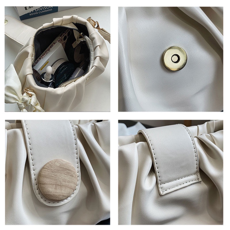 Mischa Túi Xách Da PU Màu Trơn Phong Cách Phương Tây Thời Trang Cho Nữ