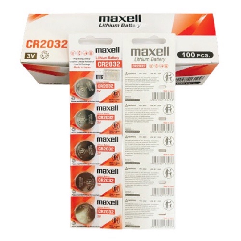 Pin CR 2032 Maxell cmos Vỷ 5 viên chính hãng