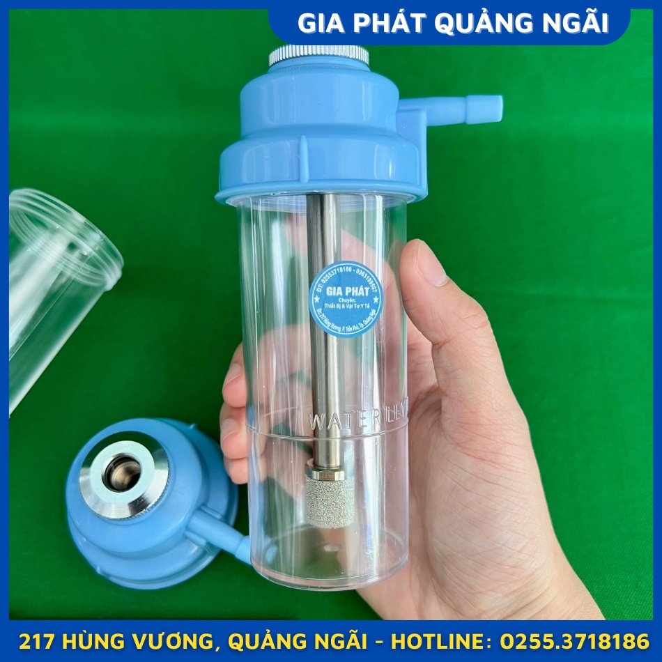 BÌNH TẠO ẨM OXY CHO ĐỒNG HỒ OXY NÚT KIM LOẠI HÀNG TỐT LOẠI 1