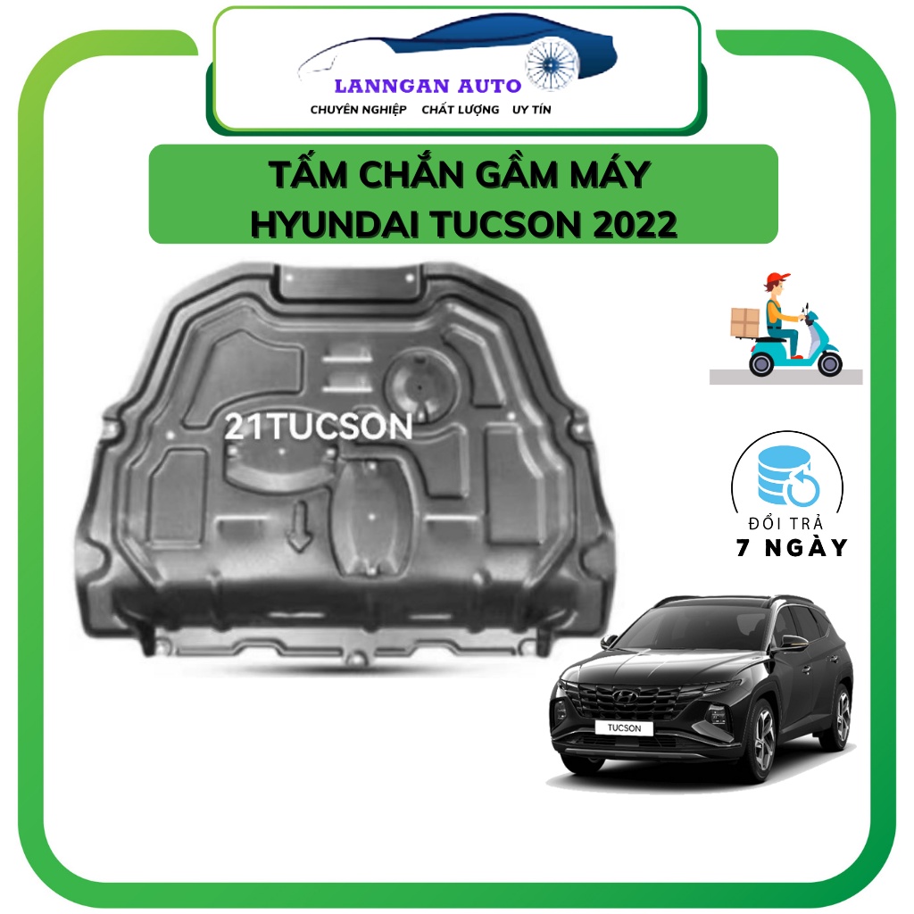 Tấm chắn gầm máy Hyundai Tucson 2022. Chắn gầm máy kim loại Chống đá văng, bùn đất. Có ốc đi kèm tự lắp đặt