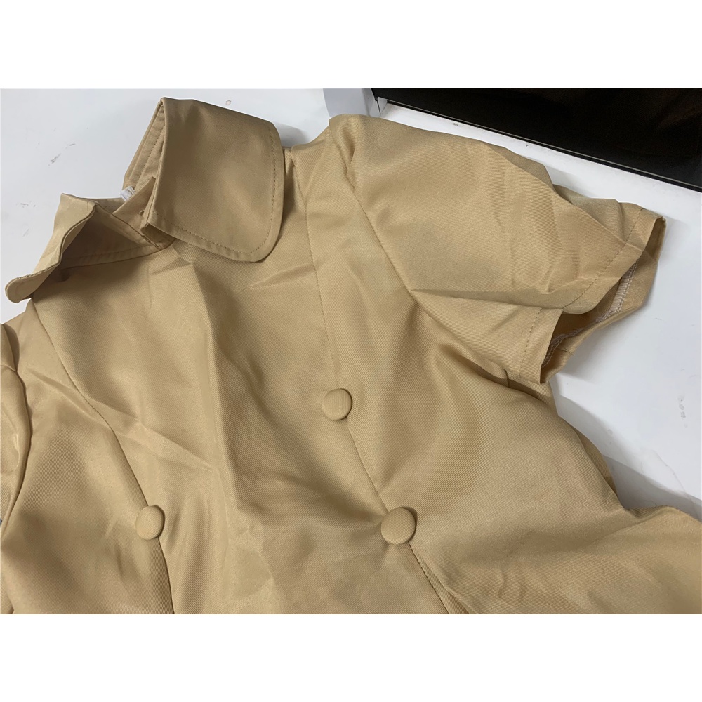 M3GAN Cosplay Dress For Kids Girl Adult Women Khaki Long Sleeve Shirt with Bowtie AI Doll Robot Costume Outfits