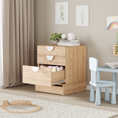 ZANOTTA, Tủ đựng đồ 4 ngăn kéo có tay nắm DRA_066, 60x63x76cm, tủ gỗ Scandi Home