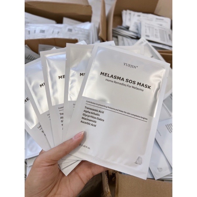 Mặt nạ Yuejin Melasma  Sos Mask Dưỡng Trắng Giảm Thâm Nám