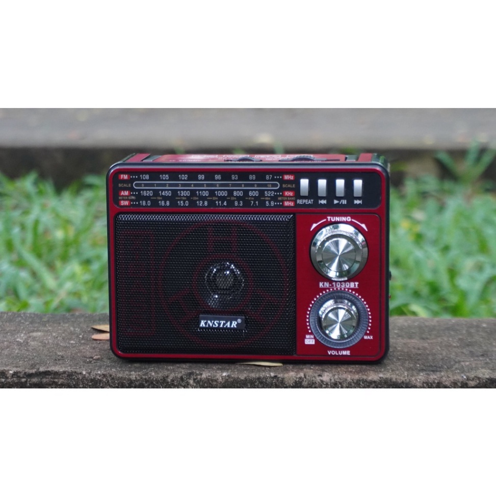 Đài FM RADIO KN-1030BT- Loa nghe nhạc kết hợp đài radio - Phong cách cổ điển vintage - sang trọng, bass trầm ấm