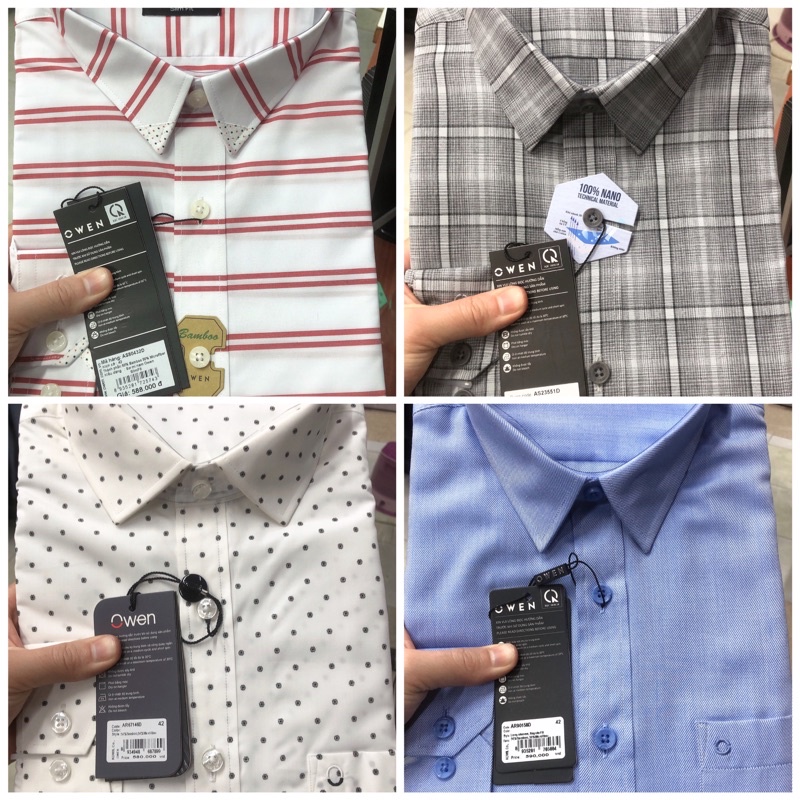 Sale Áo sơ mi owen dài tay lẻ size 42