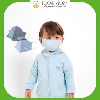 Khẩu trang vải cho bé Bu Baby 100% sợi tre thoáng khí mềm mại 0-6y (set 2c)