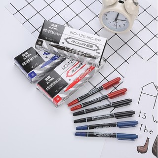 Bút đánh dấu 2 đầu tiện dụng - bút đánh dấu 3 màu xanh đỏ đen