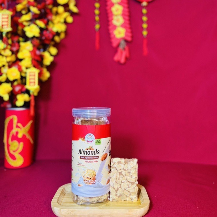 Bánh ngói hạnh nhân MIXU NUTS 250gr siêu hạt thượng hạng thơm ngon hỗ trợ ăn kiêng giảm cân khoa học hiệu quả A4