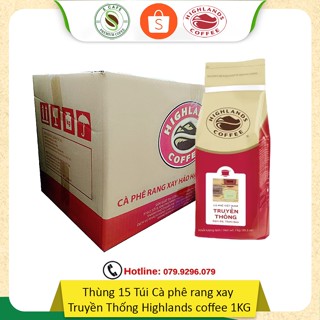 Thùng 15 KG Cà phê bột Truyền thống Highlands Coffee 1kg