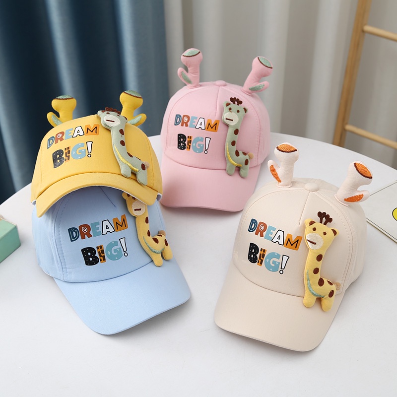 Mũ Lưỡi Trai Hình Hươu Cao Cổ Dễ Thương Cho Bé