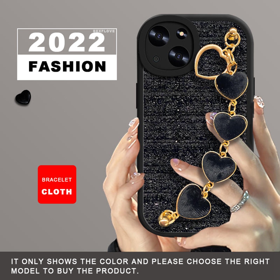 Ốp Điện Thoại Silicon Dẻo Phối Vải Hình Trái Tim 3D iPhone 11 12 13 14 Pro MAX 11Pro 12Pro 13Pro 6 6S 7 8 Plus X XR XS MAX SE 2020 2022