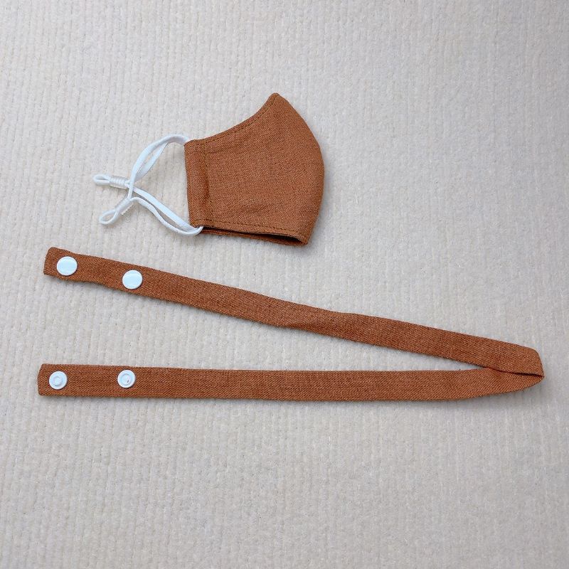 Khẩu trang trẻ em vải Linen 2 lớp thoáng khí