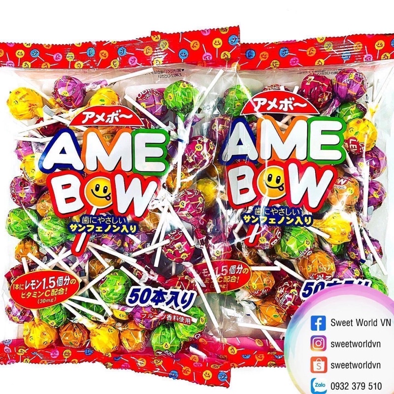 Kẹo que mút Ame Bow - Nhật Bản