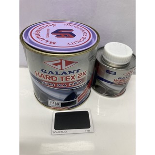 SƠN SẮT MẠ KẼM GALANT HARD TEX 2K MÀU ĐEN MỜ F488 (1L/bộ)