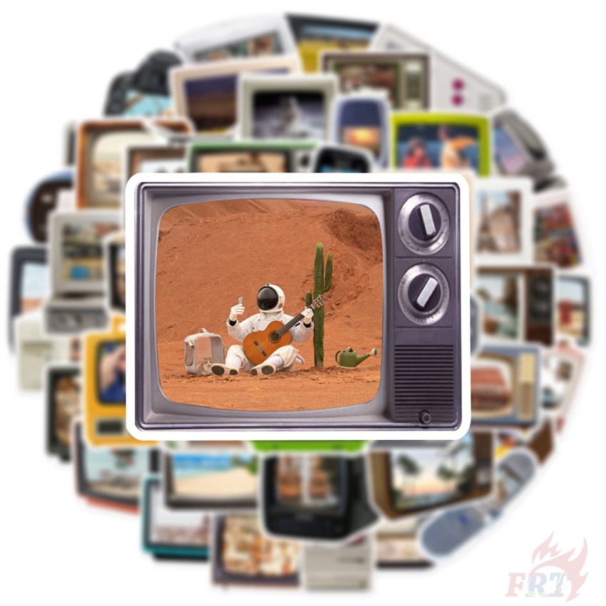 ❉ Sticker Dán Máy Tính PSP Điện Thoại Series 02 TV Phong Cách Retro ❉ Bộ 50 Sticker Chống Thấm Nước Họa Tiết Doodle Hợp Thời Trang