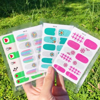 Dán móng tay, sticker dán móng dễ thương set 14 miếng