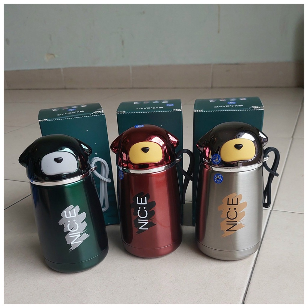 Bình Giữ Nhiệt Cao Cấp Hình Con Gấu 300ml