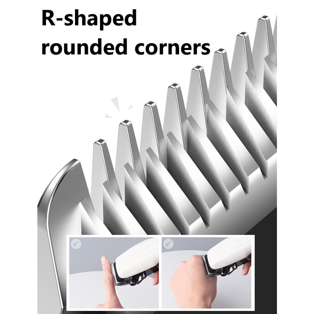 Tông Đơ Cắt Tóc Chuyên Nghiệp Kemei Không Dây Cho Nam