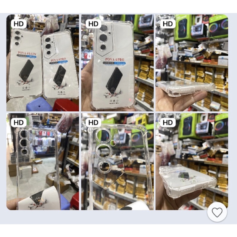 Ốp Tecno Pova 4, Pova4Pro trong chống sốc