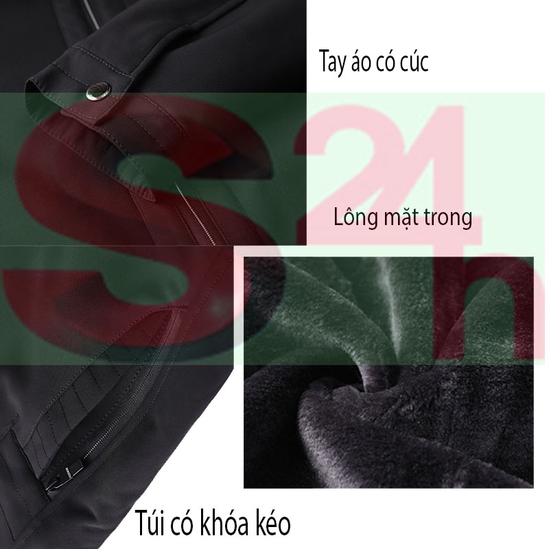 Áo khoác lót lông trung niên cao cấp tặng bố AKB01