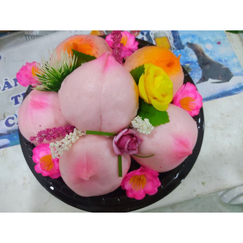 Hộp 6 bánh bao túi vàng túi đỏ nhân ngọt