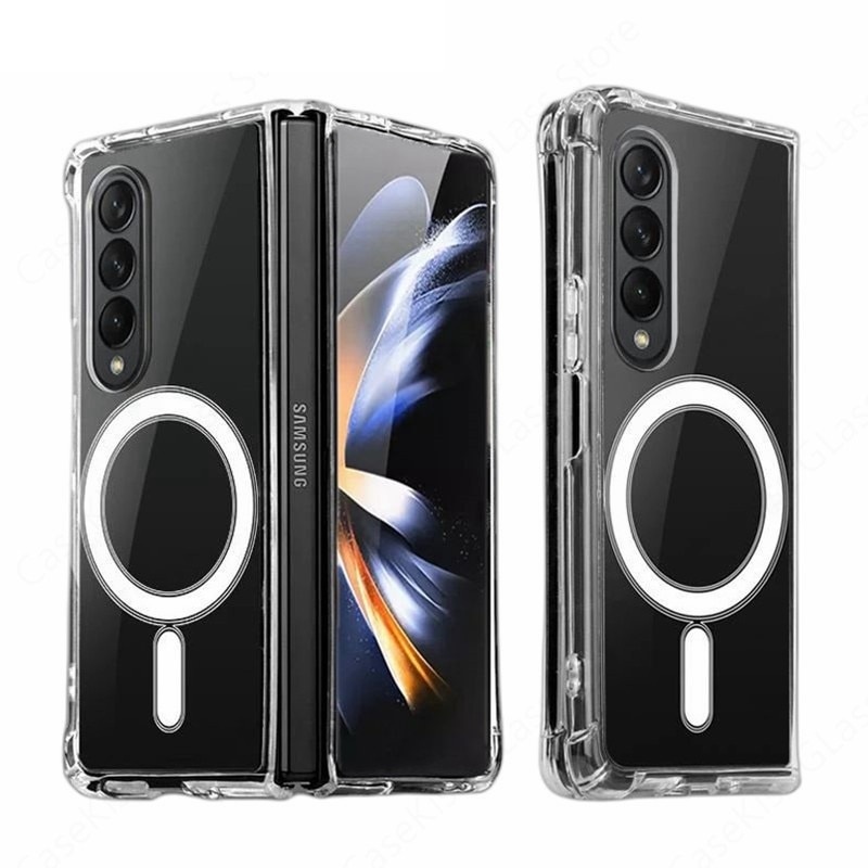 Ốp lưng chống sốc trong suốt Maqsafe cho Samsung Galaxy Z Fold 3 / Z Fold 4 hiệu Likgus Magetic Case - Hàng nhập khẩu