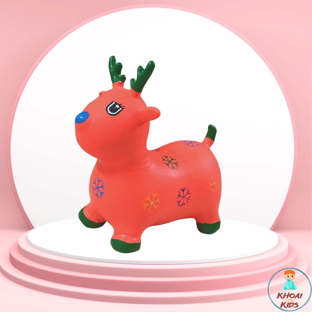 Thú nhún cao su, hươu nhún, ngựa nhún có nhạc baby khoai shop