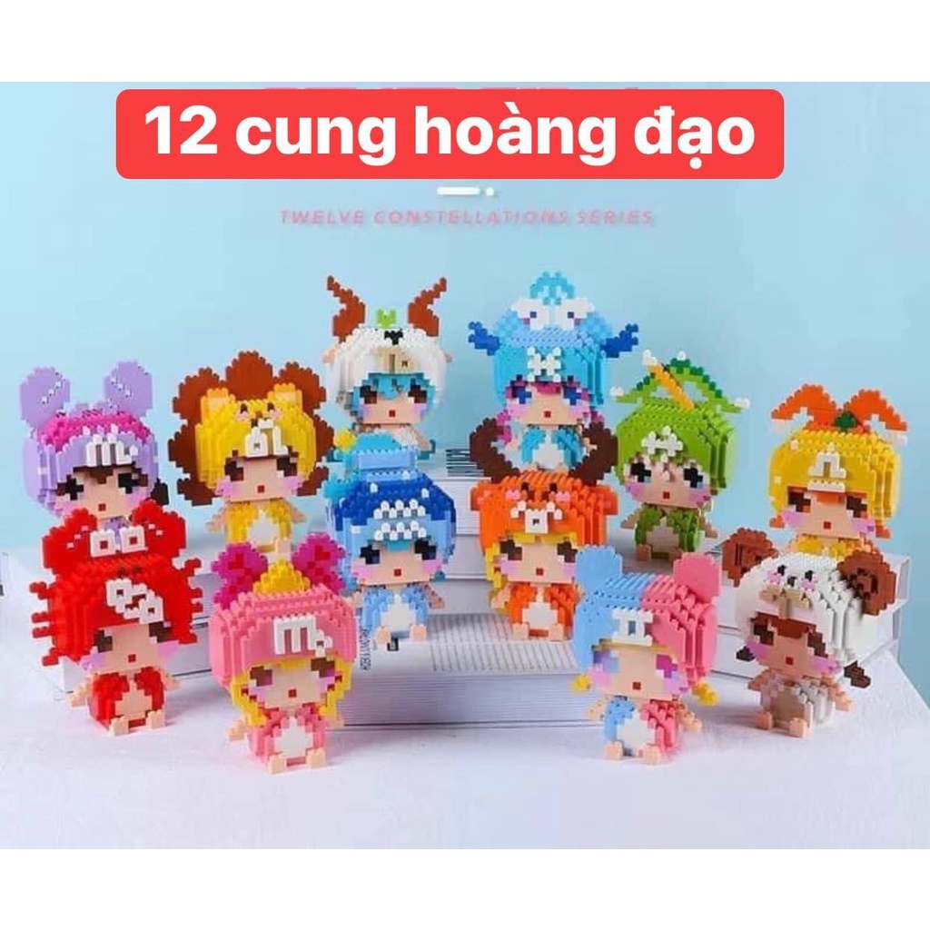 GÌ CŨNG RẺ - Bộ sản phẩm lắp ráp Lego 12 cung Hoàng Đạo