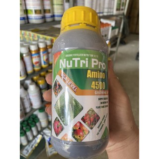 Phân bón hữu cơ Nutri Pro Amino 4500 kích rễ, phát chồi, dưỡng bông, dưỡng trái cực hiệu quả - Chai 500ml
