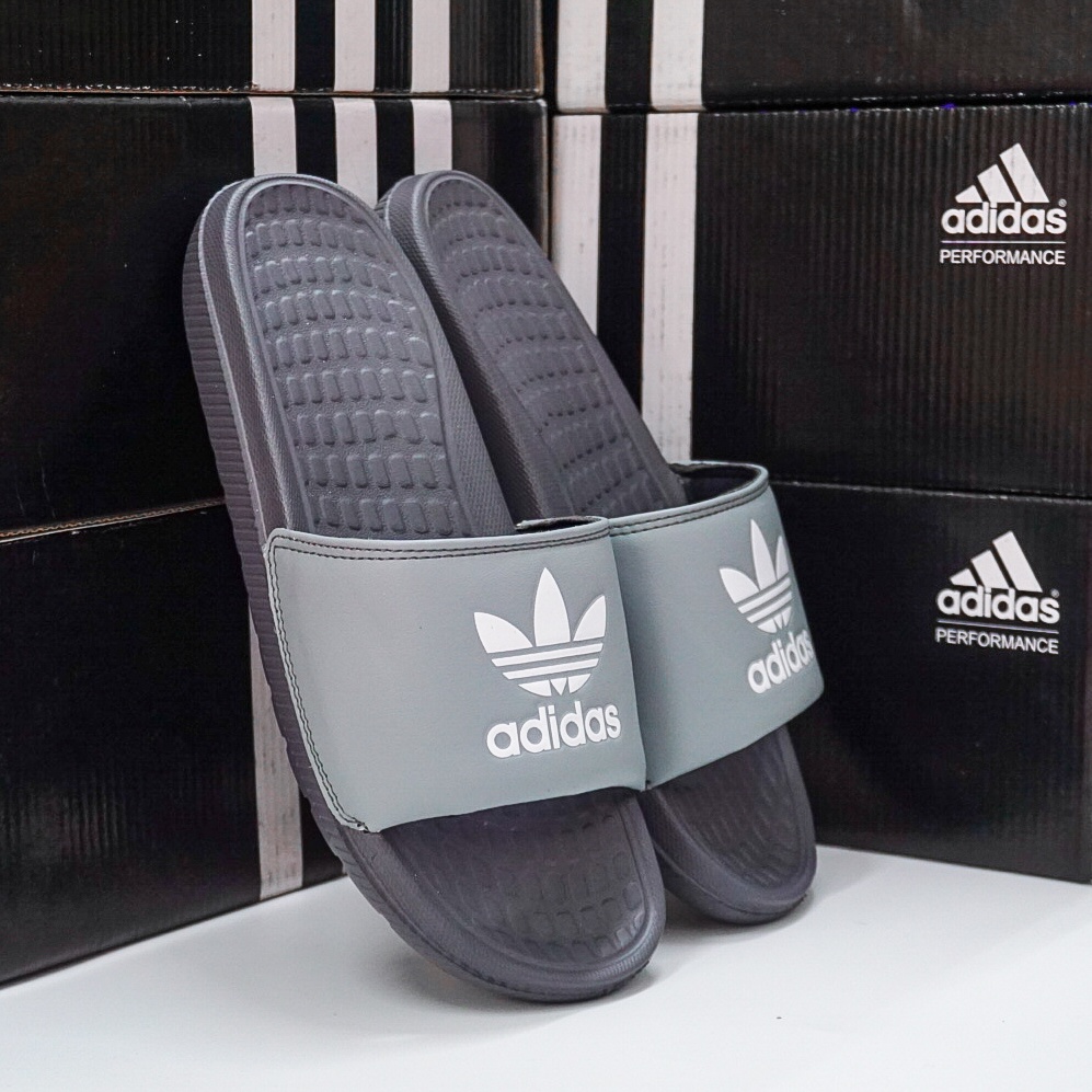 Dép adidas nam quai ngang thể thao siêu nhẹ - logo in nổi - không bong tróc - chất liệu đế càng đi càng êm