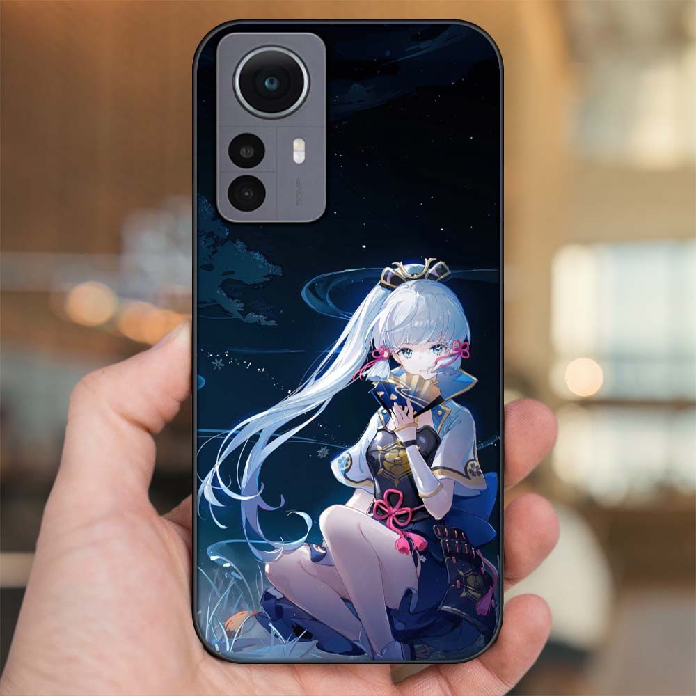 Ốp lưng Xiaomi 12 Pro 5G viền đen in hình Ayaka Genshin Impact