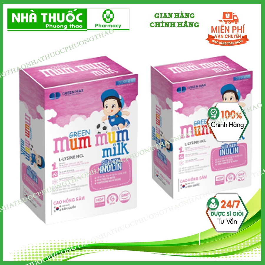 (Mua 3tang 1)Green Mum Mum milk sữa non hỗ trợ tăng cường sức đề kháng,bổ sung vitamin cho cơ thể