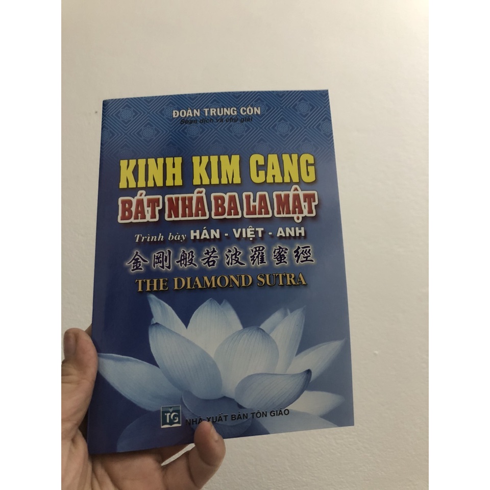 Sách - kinh kim cang bát nhã ba la mật ( bìa xanh)