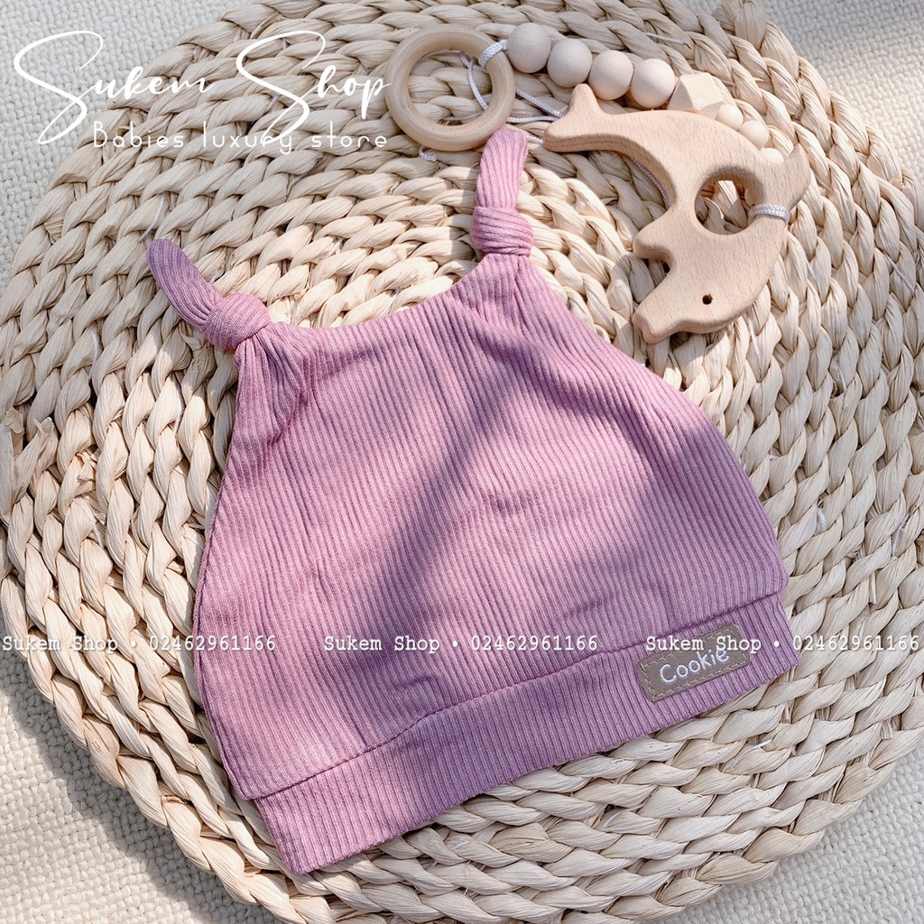 [COOKIE] Mũ Cho Bé/Mũ Ốc Sên Cookie Sơ Sinh Siêu Xinh, Chất Cotton Tăm