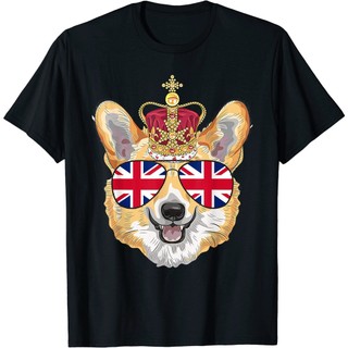 Áo chó Corgi vương miện Anh cực yêu - Áo thun in hình chó Corgi hoàng gia