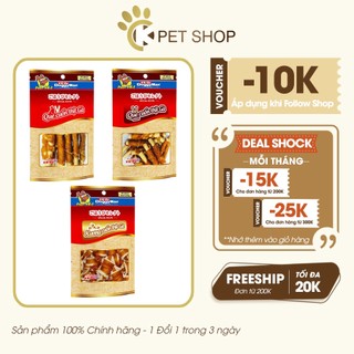 Snack bánh thưởng dạng que - xương quấn thịt gà sấy DoggyMan