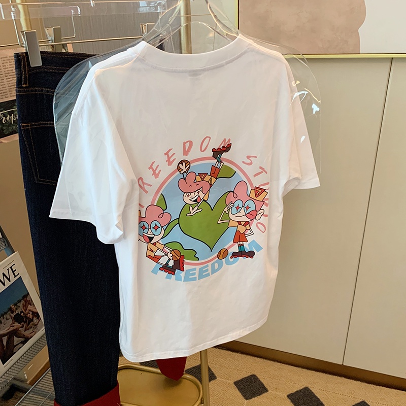 NRVP Áo Thun Unisex Dáng Rộng Tay Ngắn In Họa Tiết Phong Cách Hàn Quốc Plus Size 5XL Thời Trang 2023