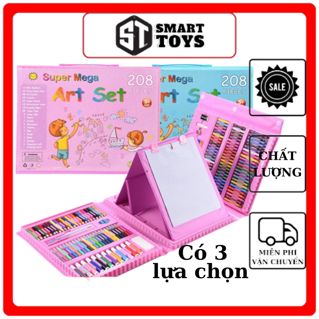 Hộp màu 150 chi tiết, 208 chi tiết, 86 chi tiết cho bé tô màu Smart Toy